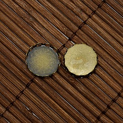 12mm freie gewölbte Glas Cabochon Abdeckung für flache runde diy Foto Messingcabochon Herstellung DIY-X0104-AB-NF