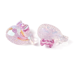 Transparenter Epoxidharz-Wal mit Schleife Decoden Cabochons CRES-M034-04A