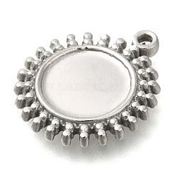 Cabochon-Fassungen für Anhänger aus Edelstahl 304 STAS-I310-18P