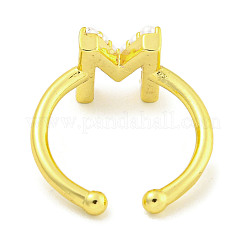Offene Manschettenringe aus Messing mit Rack-Beschichtung für Damen RJEW-F162-01G-M