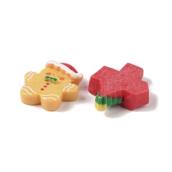 Weihnachts-Deko-Cabochons aus undurchsichtigem Harz RESI-S391-05