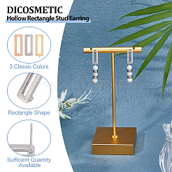 18 шт. 3-х цветная фурнитура для сережек-гвоздиков из нержавеющей стали 201 STAS-DC0014-84