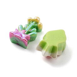 Deko-Cabochons aus undurchsichtigem Harz mit Frühlingsthema RESI-D010-06