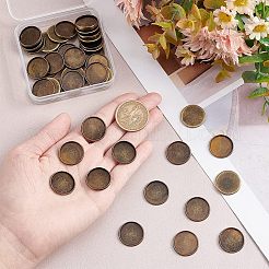50 Stück tibetische Messing-Lünettenbecher mit glattem Rand KK-HY0001-22