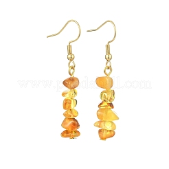 Серьги-подвески из натурального янтаря&nbsp;EJEW-JE07018