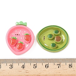Obstteller aus opakem Harz Cabochons RESI-I067-03