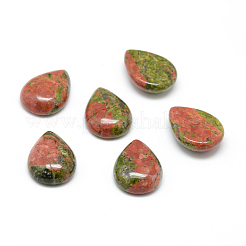Natürliche Unakite Edelstein Cabochons G-T024-18x25mm-04