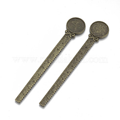 Tibetische Legierung Cabochon Fassung TIBE-R001-02AB