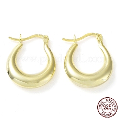925 klobige Creolen aus Sterlingsilber EJEW-K258-01A-G