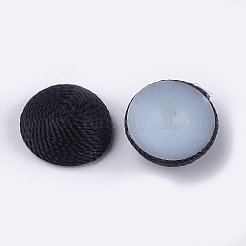 Polyesterfaden Stoff Cabochons WOVE-T008-02A-06