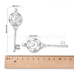 Tibetischer Stil Legierung schlüsselanhänger Cabochon Lünette Fassungen X-PALLOY-J494-51AS