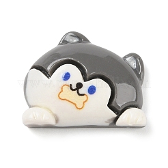 Süßer Hund frisst Knochen undurchsichtige Decoden-Cabochons aus Kunstharz CRES-Q220-04B-01