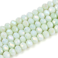 Антикоррозийные гальванические стеклянные бусины рондель&nbsp;EGLA-T021-4mm-17-06