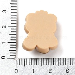 Bärenbrot undurchsichtige Harz Decoden Cabochons CRES-Q220-05C