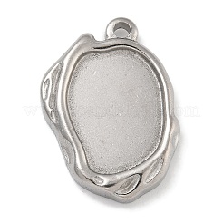 Cabochon-Fassungen für Anhänger aus Edelstahl 304 STAS-D197-09P