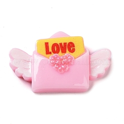 Valentinstag-Cabochons aus undurchsichtigem Harz RESI-H152-01E