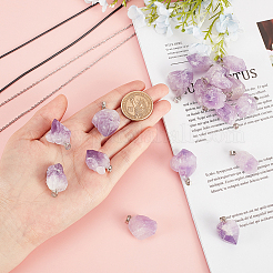 Наборы для самостоятельного изготовления ожерелий с подвесками из натурального аметиста DIY-SC0012-39P