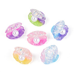 Transparentes Harz und Kunstperlen-Cabochons CRES-T025-13M
