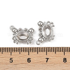 Cabochon-Fassungen für Anhänger aus Edelstahl 304 STAS-G356-07P-01