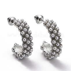 Ring & runde Strass-Ohrstecker EJEW-D277-09P