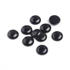 Natürliche schwarze Achat-Cabochons G-I274-17