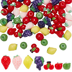 70 Stück 7 Stile undurchsichtige Harz-Decoden-Cabochons RESI-CP0001-07
