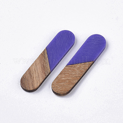 Cabochons aus Harz und Walnussholz RESI-Q210-014A-A02
