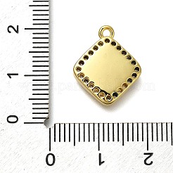 Gestell aus Messing mit Mikropflaster und klaren Zirkonia-Anhängern KK-NH0001-19G