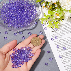 1000 Stück Acryl-Strass-Cabochons mit spitzer Rückseite GACR-SP0001-01A