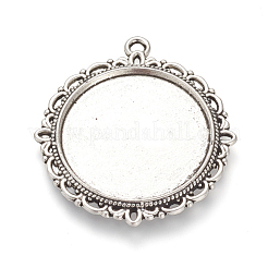 Tibetischer Stil Legierung Anhänger Fassungen TIBE-T003-06AS-RS