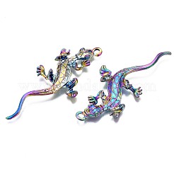 Regenbogenfarben-Legierung großer Anhänger Strass-Einstellungen PALLOY-N163-169-NR