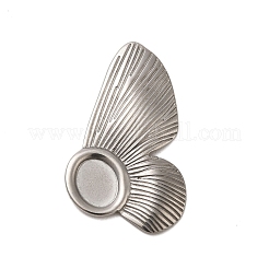 Cabochon-Tablettfassungen aus Edelstahl 304 STAS-G344-12P