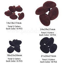 Flockige Plastik-Cabochons für das DIY-Scrapbooking DIY-PH0074-77