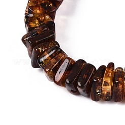 Браслеты из натурального янтаря с эластичными бусинами для мужчин и женщин&nbsp;BJEW-T018-18