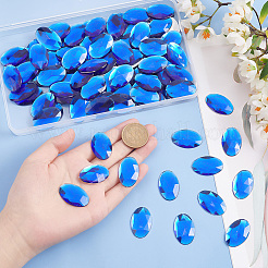 100 Stück Acryl-Strass-Cabochons mit flacher Rückseite OACR-OC0001-19B