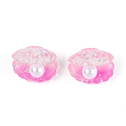 Transparentes Harz und Kunstperlen-Cabochons CRES-T025-13M