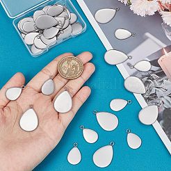 Cabochon-Fassungen für Anhänger aus Edelstahl 304 STAS-UN0007-77P