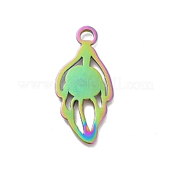 Ionenplattierung (IP) 304 Edelstahl Anhänger Cabochon-Einstellungen STAS-F282-13P