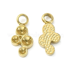 304 Edelstahl Anhänger Strass Fassungen STAS-L269-059G