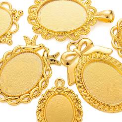 5 stücke 5 stil legierung anhänger cabochon einstellungen FIND-FS0001-05G