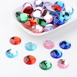 Nachahmung taiwan acryl strass flach zurück cabochons GACR-D002-16mm-M