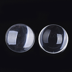 Transparente Glas Cabochons GGLA-R026-40mm-B