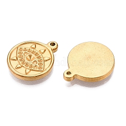Ionenplattierung (IP) 304 Edelstahl Anhänger Strass-Einstellungen STAS-T064-38G