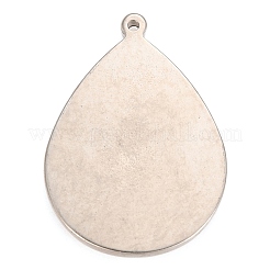 304 Edelstahl Anhänger Cabochon Fassungen für Emaille STAS-Z016-12P