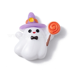 Undurchsichtige Harz-Cabochons zum Thema Halloween RESI-E035-01S