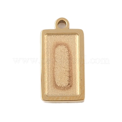 Ionenplattierung (IP) 304 Edelstahl Cabochon Anhänger Fassungen STAS-U019-46G
