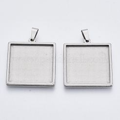 Anlaufgeschützte Cabochon-Anschlussfassungen aus Edelstahl 304 STAS-R101-04B