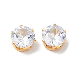 Cabochons aus Messing mit klaren Zirkonia STAS-M294-30A