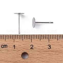 Anlaufgeschützte Ohrstecker aus flachem STAS-S028-25