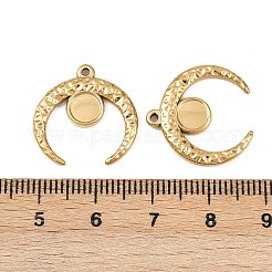 Cabochon-Fassungen für Anhänger aus Edelstahl 304 STAS-A194-01G